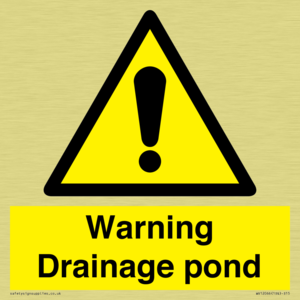 Warning Drainage pond